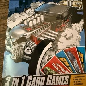 3 in 1 Card Games Set Hot Wheels